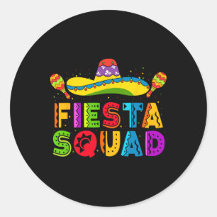 Fiesta Squad Cinco De Mayo Party Family Matching M Classic Round Sticker