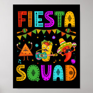 Fiesta Squad Cinco De Mayo Party Mexican Festival  Poster