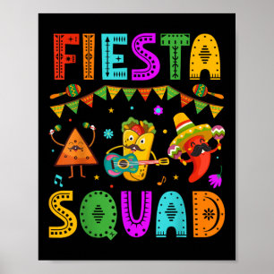 Fiesta Squad Cinco De Mayo Party Mexican Festival  Poster