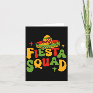 Fiesta Squad Cinco De Mayo Sombrero Family Matchin Card
