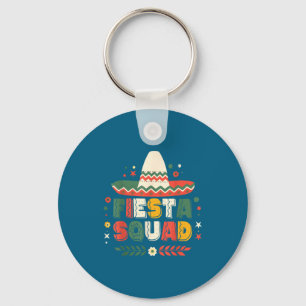 Fiesta squad family matching cinco de mayo keychain