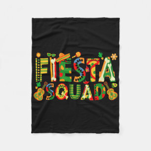 Fiesta Squad Family Matching Cinco De Mayo Party  Fleece Blanket