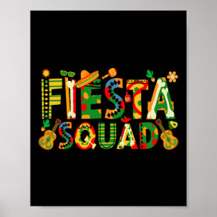 Fiesta Squad Family Matching Cinco De Mayo Party Poster