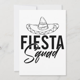 Fiesta Squad Fiesta Bachelorette Party Shirts, 1/3 Holiday Card