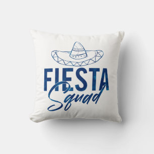 Fiesta Squad Fiesta Bachelorette Party Shirts, 3/3 Throw Pillow