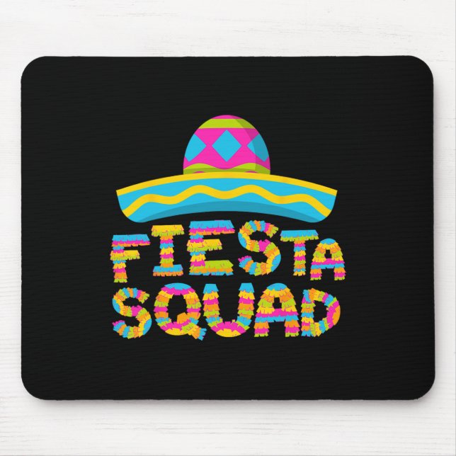 Fiesta Squad Funny Cinco De Mayo Mexican Party 5 D Mouse Pad (Front)