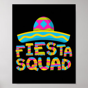 Fiesta Squad Funny Cinco De Mayo Mexican Party 5 D Poster