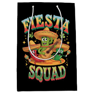 Fiesta Squad Funny Cinco De Mayo Mexican Party Medium Gift Bag