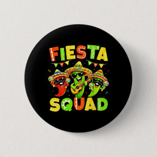 Fiesta Squad Funny Mexican for Kids Men Women 2 Inch Round Button