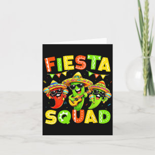 Fiesta Squad Funny Mexican for Kids Men Women Card