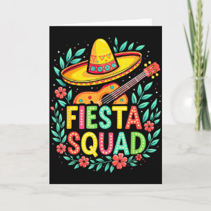 Fiesta squad matching cinco de mayo mexican party card