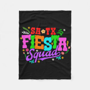 Fiesta Squad San Antonio Texas Cinco De Mayo Lets Fleece Blanket