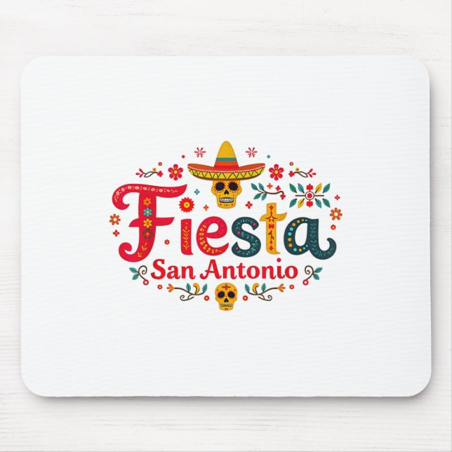 Fiesta Squad San Antonio Texas Cinco De Mayo Lets  Mouse Pad (Front)