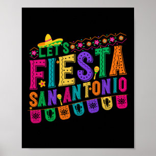 Fiesta Squad San Antonio Texas Cinco De Mayo Lets Poster
