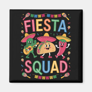 Fiesta squad taco cactus pepper chili funny cincoF Magnet