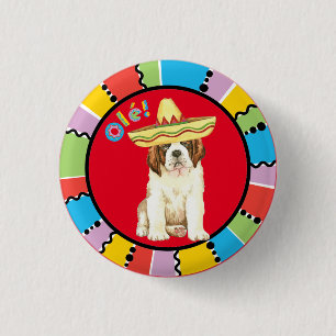 Fiesta St Bernard 1 Inch Round Button