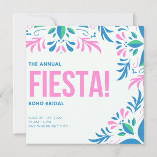 Fiesta Succulent Boho Bridal Brunch Invitation