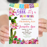 Fiesta Surprise Birthday Party Invitation<br><div class="desc">Shhh it's a surprise birthday invitation.

Wording can be customized into any occasion.</div>