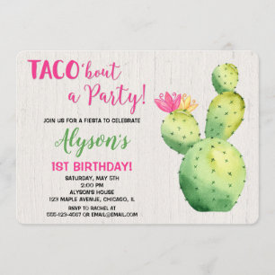Fiesta Taco à propos d'une invitation pour une fêt