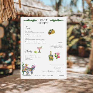 Fiesta Taco Bar Menu   Tequila Party Menu