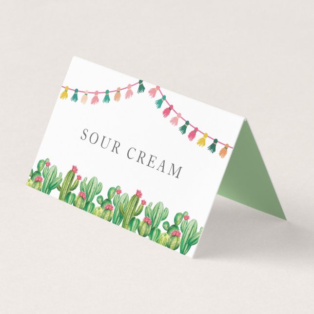 Fiesta taco bar party sign business card (Front)