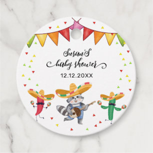 Fiesta Taco 'Bout A Baby Cactus Animal Baby Shower Favour Tags