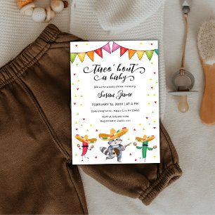 Fiesta Taco 'Bout A Baby Cactus Animal Baby Shower Invitation