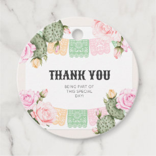 Fiesta Thank you Favour Gift Tag