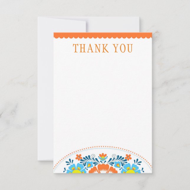 Fiesta Thank You Note Card (Front)
