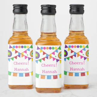 Fiesta Theme Mini Bottle Labels
