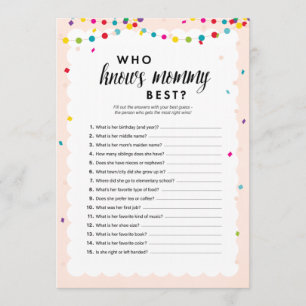Fiesta theme who knows mommy best baby shower game program