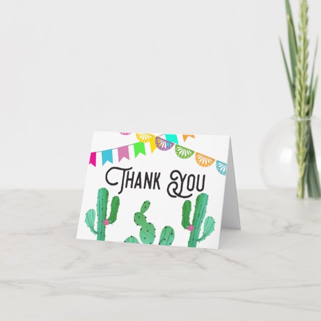 Fiesta-themed Thank You Cards (Front)