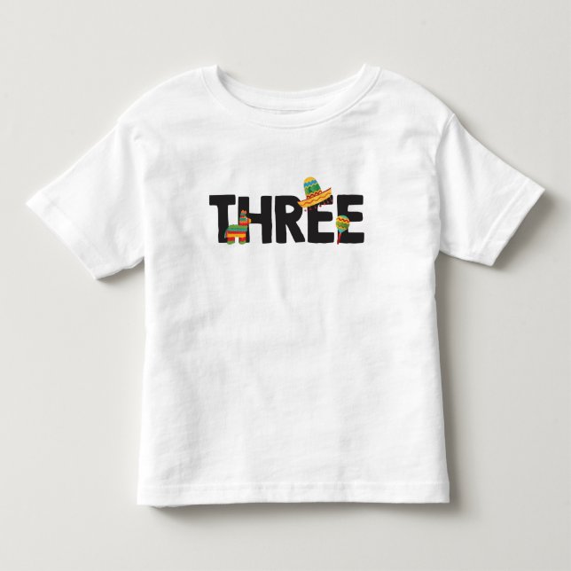 Fiesta Third Birthday Shirt (Front)