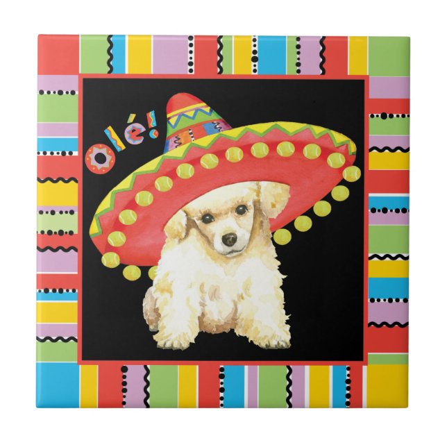 Fiesta Toy Poodle Tile (Front)