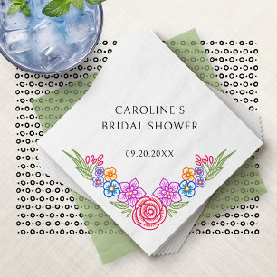 Fiesta Vivid Colourful Bridal Shower Napkin