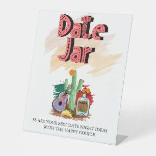 Fiesta   Watercolor Bridal Shower   Date Night Pedestal Sign