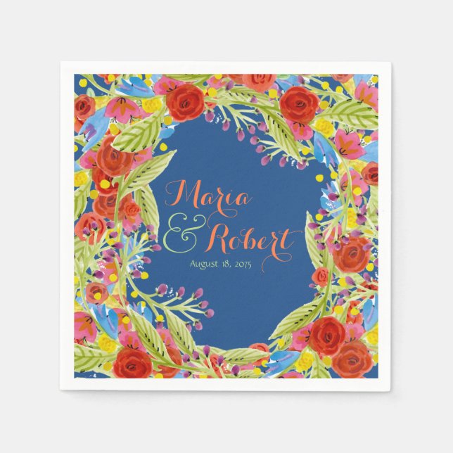 Fiesta Wedding Napkin (Front)