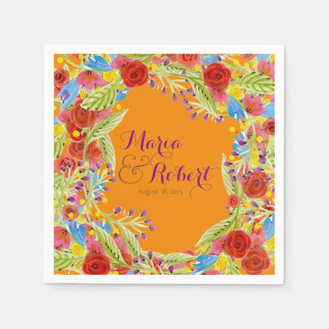 Fiesta Wedding Napkin (Front)