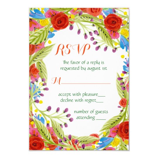 Fiesta Wedding RSVP Card
