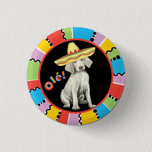 Fiesta Weimaraner Pinback Button