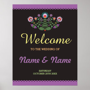 Fiesta Welcome Poster Wedding Mexican Poster