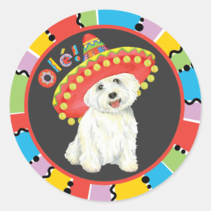 Fiesta Westie Classic Round Sticker