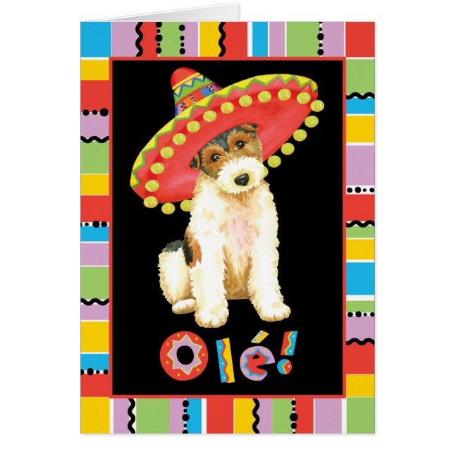 Fiesta Wire Fox Terrier Card (Front)