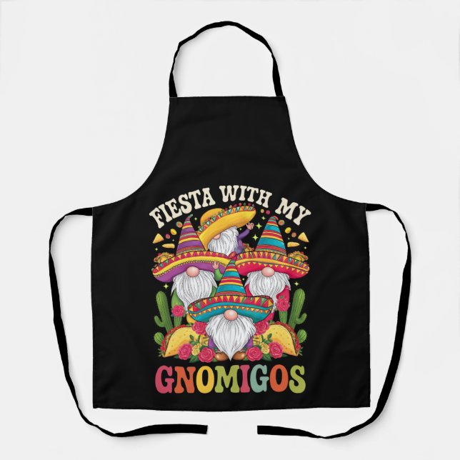 Fiesta With My Gnomigos Gnome Cinco De Mayo Apron (Front)