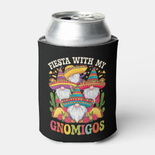 Fiesta With My Gnomigos Gnome Cinco De Mayo Can Cooler