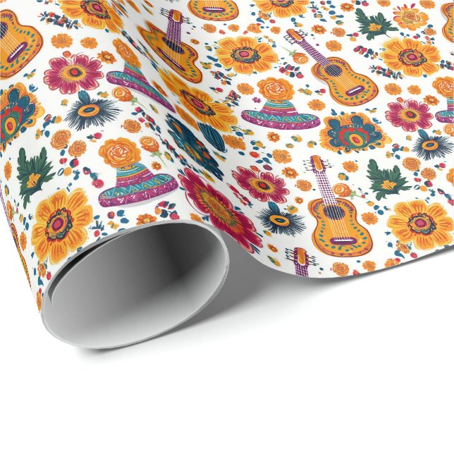 Fiesta Wrap Royale Wrapping Paper (Roll Corner)