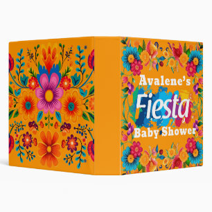 Fiesta Yellow Colourful Floral Neutral Baby Shower Binder