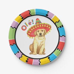 Fiesta Yellow Lab Paper Plate