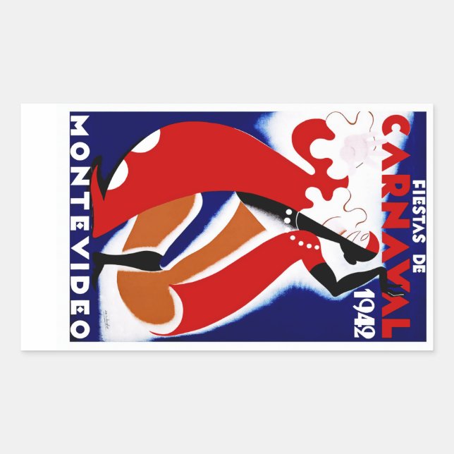 Fiestas de Carnaval ~ Montevideo Sticker (Front)