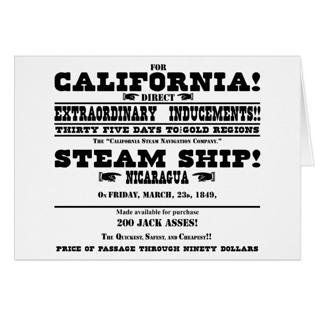 Fièvre de l'or de la Californie (Devant horizontal)